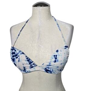 Victoria's Secret Blue White The Adjustable Bralette Bikini Top S